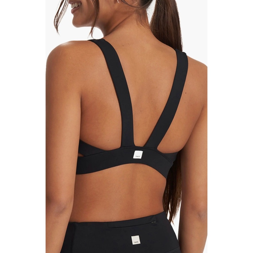 Vuori Stride Sports Bra Women's Medium Black Athrisure No Pads Workout Gym
